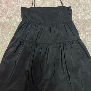 BLACK BABYDOLL MINI DRESS